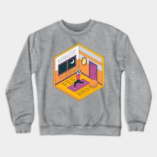 Yoga "Namastay Six Feet Away" Quarantine Crewneck Sweatshirt